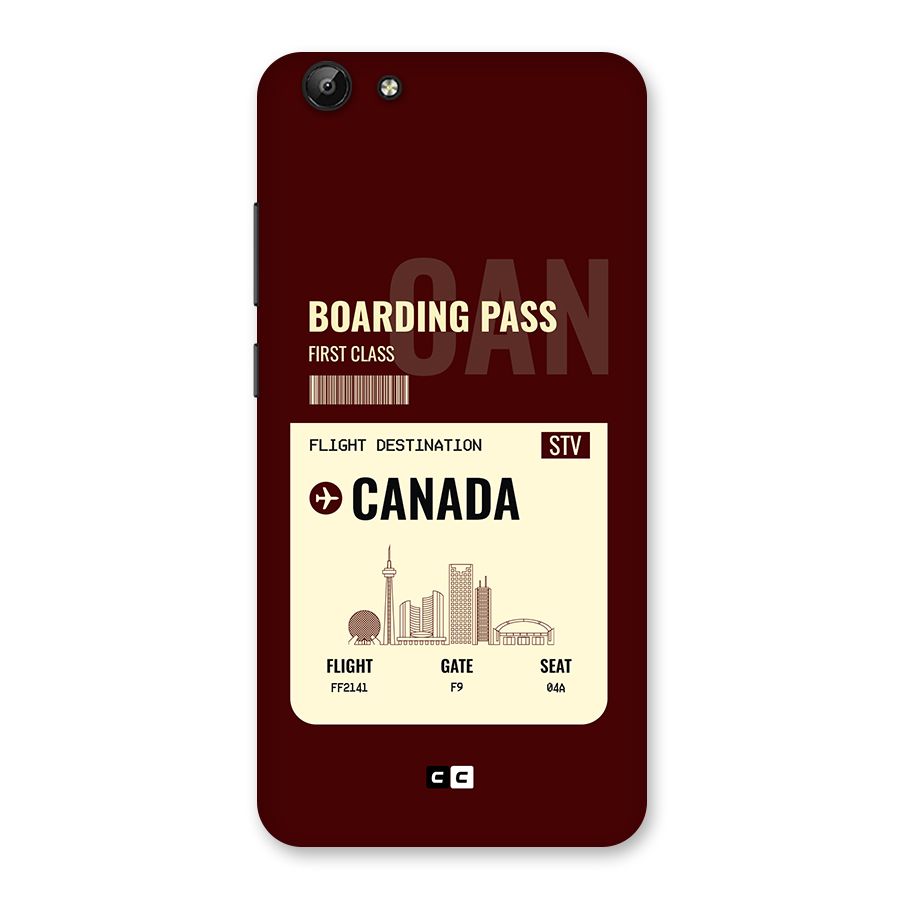 Canada Boarding Pass Back Case for Vivo Y69