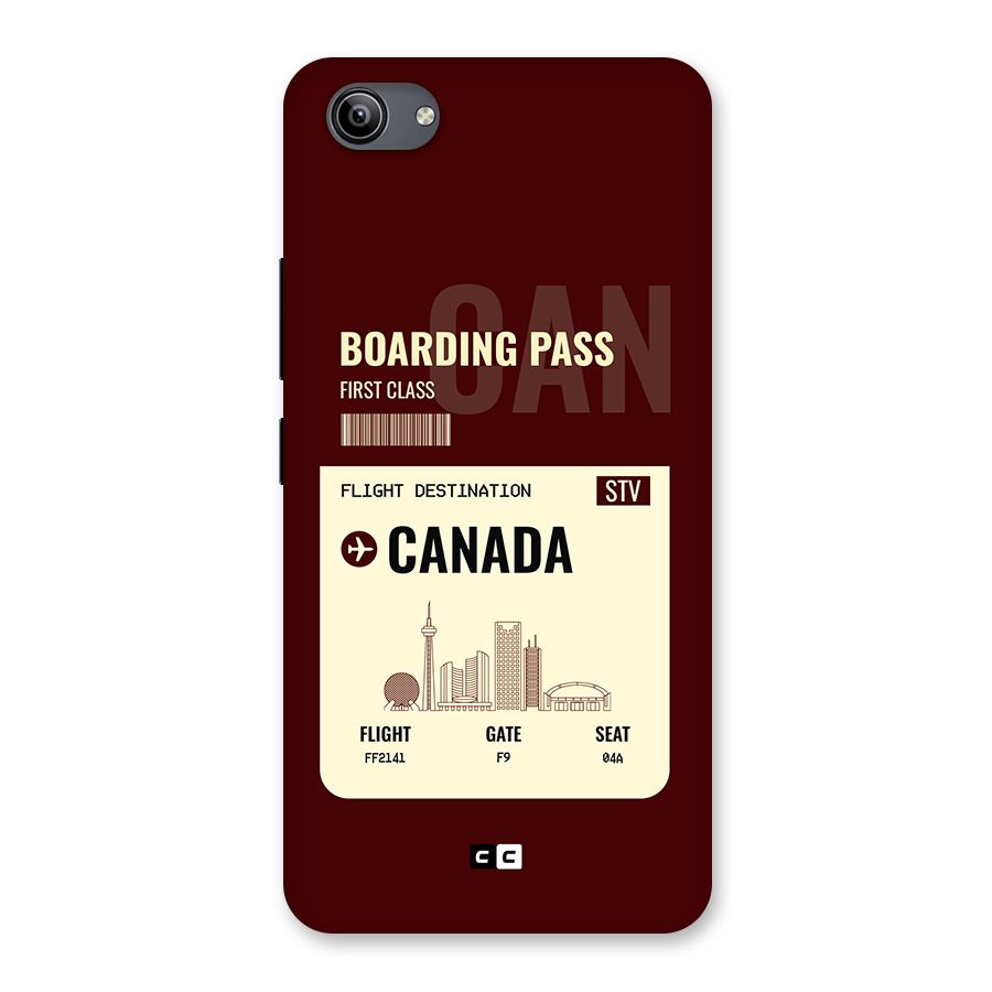 Canada Boarding Pass Back Case for Vivo Y81i