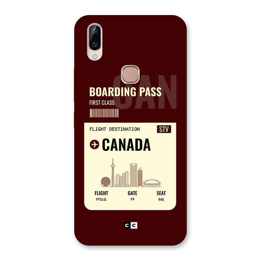 Canada Boarding Pass Back Case for Vivo Y83 Pro