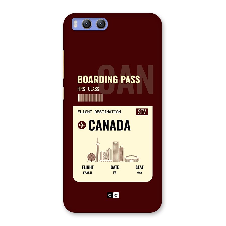 Canada Boarding Pass Back Case for Xiaomi Mi 6