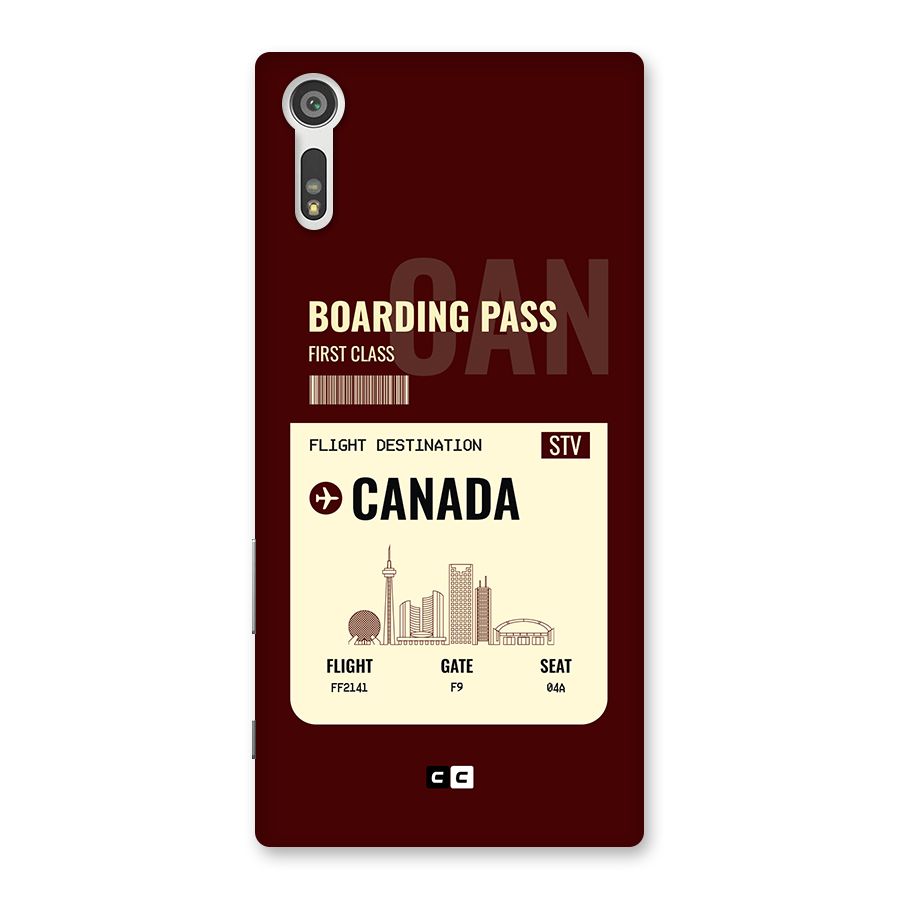 Canada Boarding Pass Back Case for Xperia XZ
