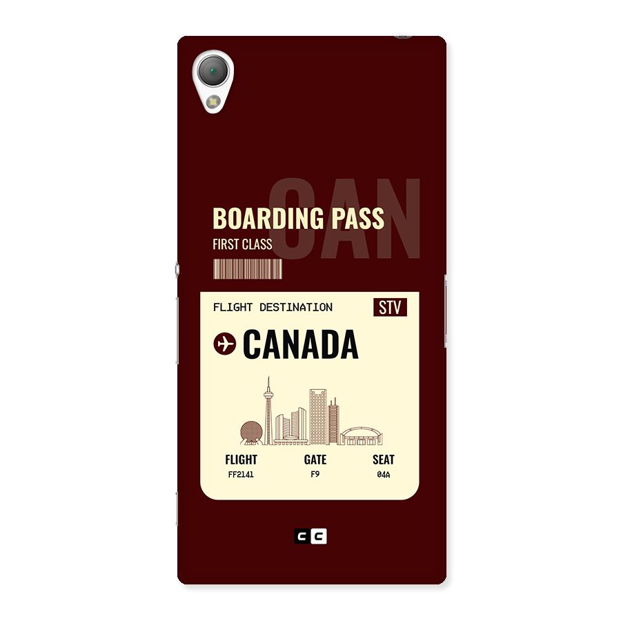 Canada Boarding Pass Back Case for Xperia Z3
