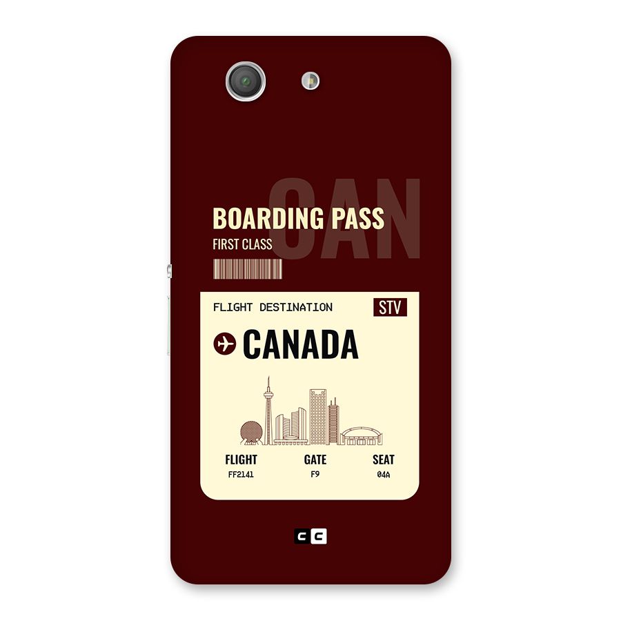 Canada Boarding Pass Back Case for Xperia Z3 Compact