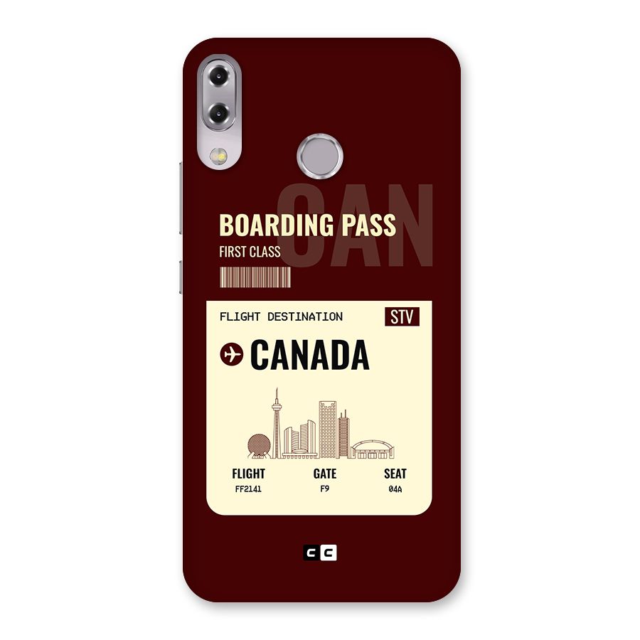 Canada Boarding Pass Back Case for Zenfone 5Z