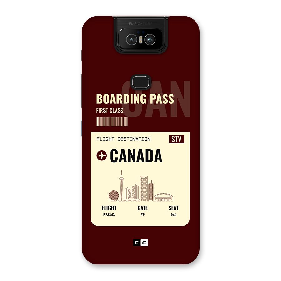 Canada Boarding Pass Back Case for Zenfone 6z