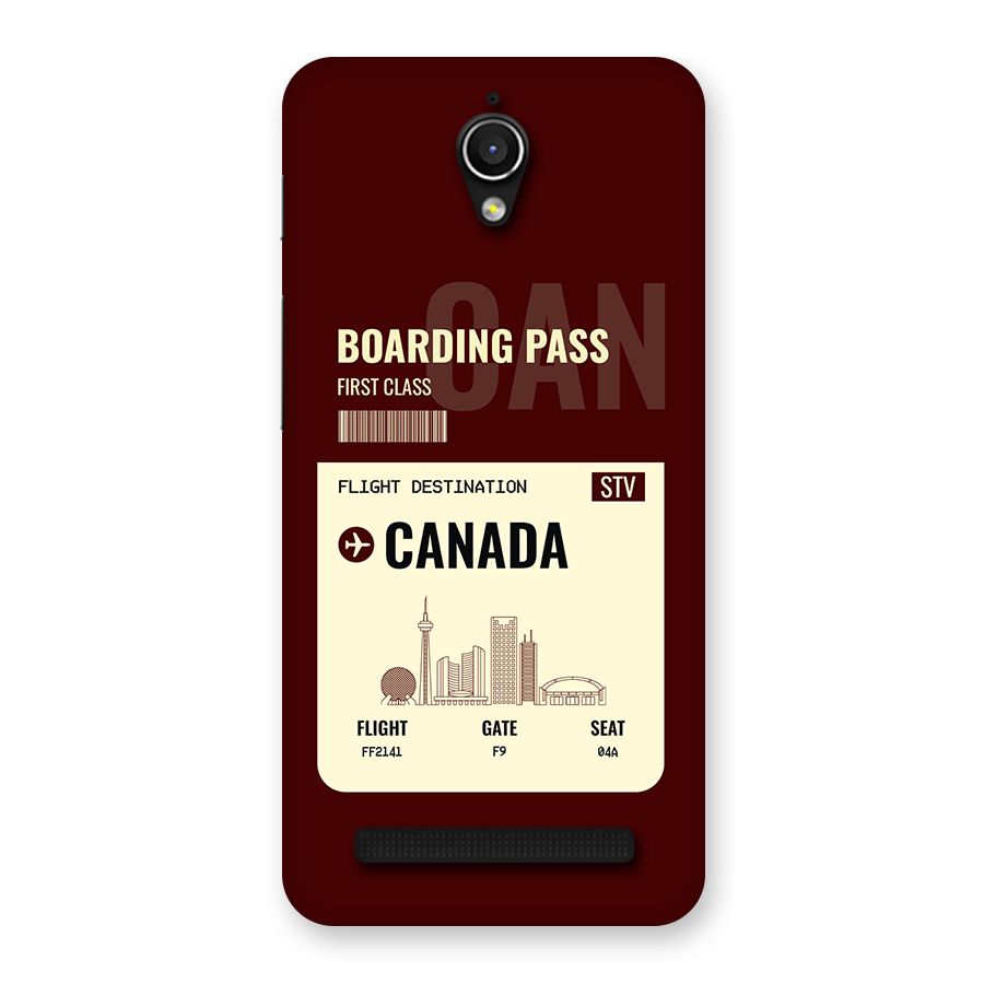 Canada Boarding Pass Back Case for Zenfone Go