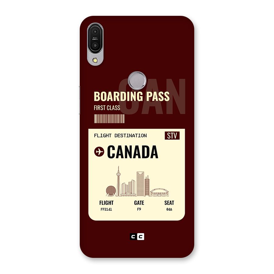 Canada Boarding Pass Back Case for Zenfone Max Pro M1