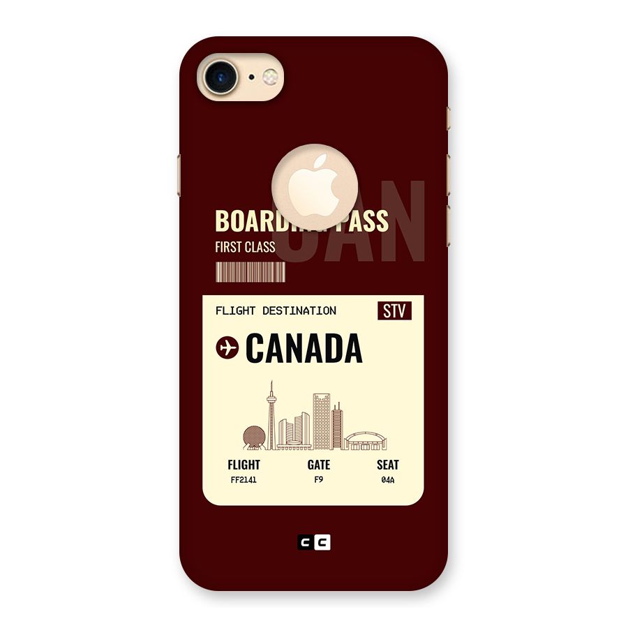 Canada Boarding Pass Back Case for iPhone 7 Logo Cut