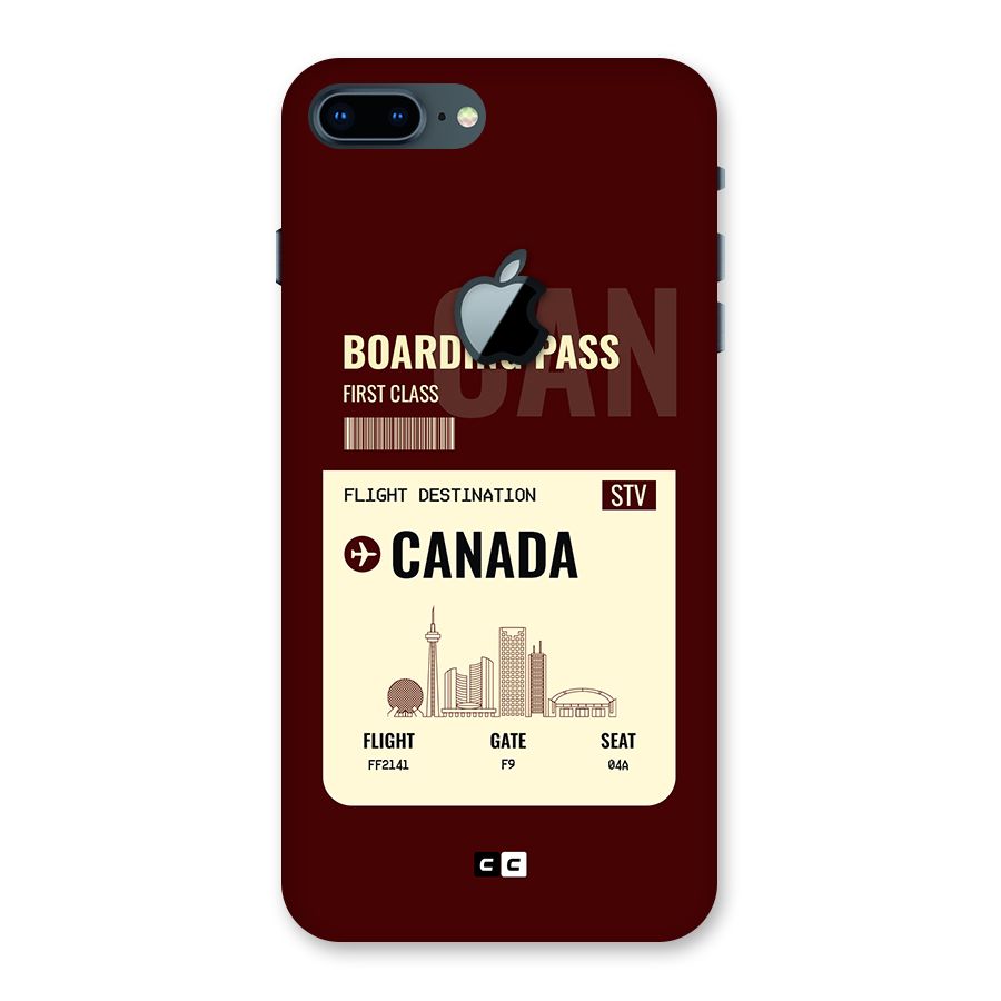 Canada Boarding Pass Back Case for iPhone 7 Plus Apple Cut