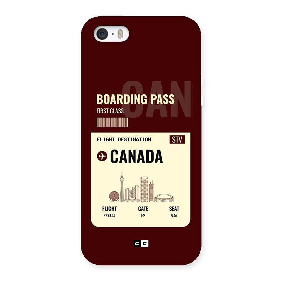 Canada Boarding Pass Back Case for iPhone SE 2016