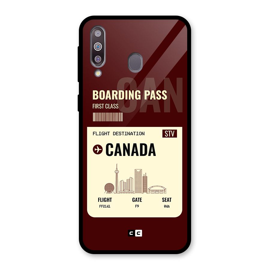Canada Boarding Pass Glass Back Case for Galaxy M30