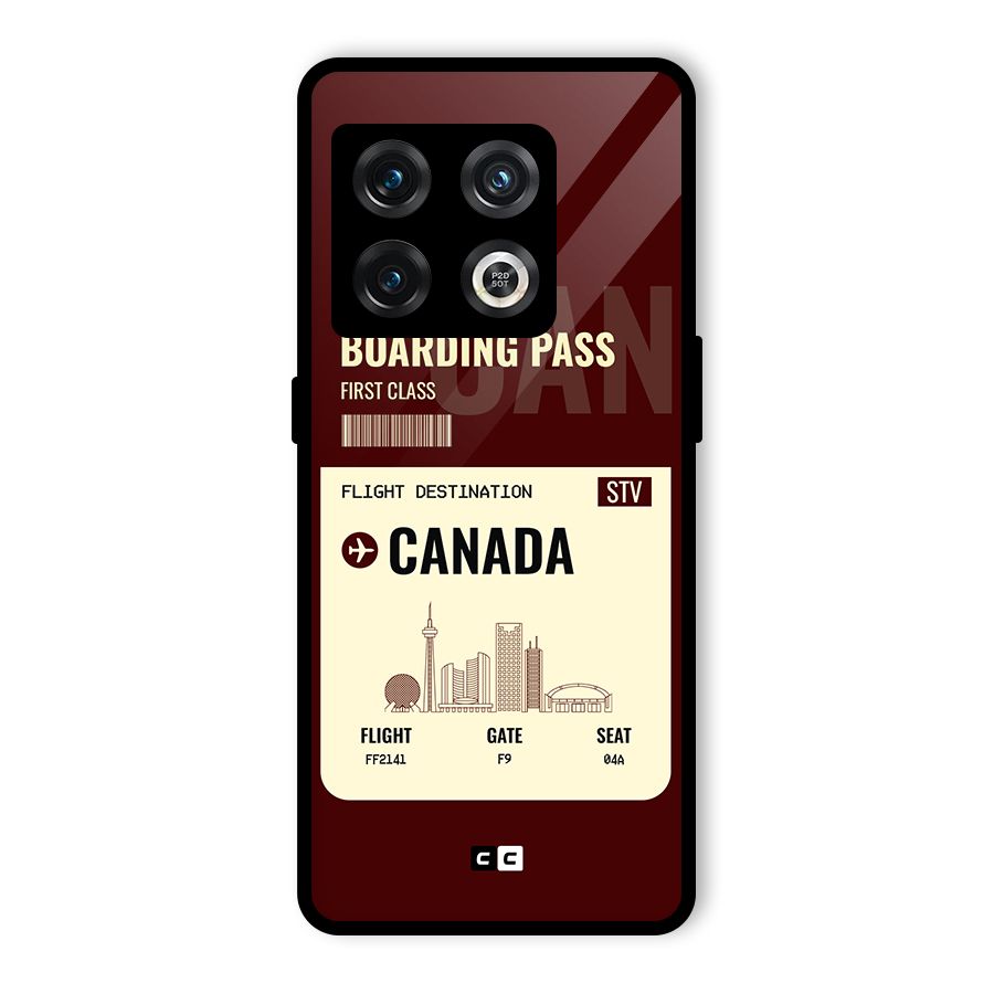 Canada Boarding Pass Glass Back Case for OnePlus 10 Pro 5G