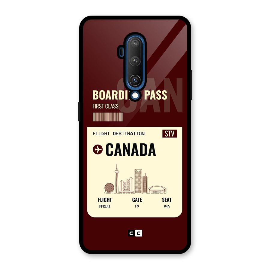 Canada Boarding Pass Glass Back Case for OnePlus 7T Pro
