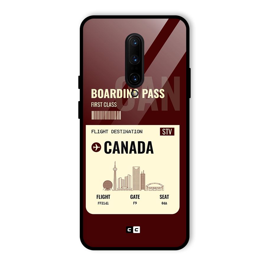 Canada Boarding Pass Glass Back Case for OnePlus 7 Pro