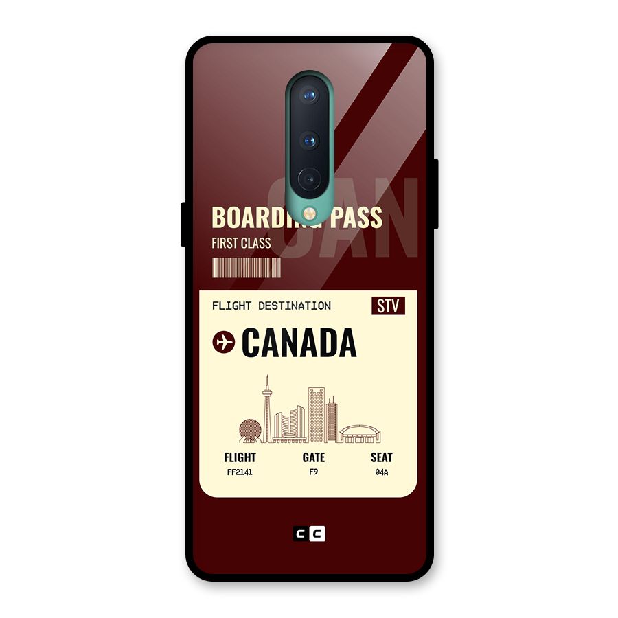 Canada Boarding Pass Glass Back Case for OnePlus 8