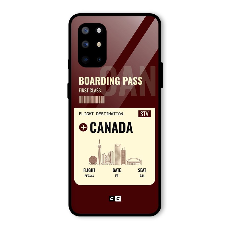 Canada Boarding Pass Glass Back Case for OnePlus 8T