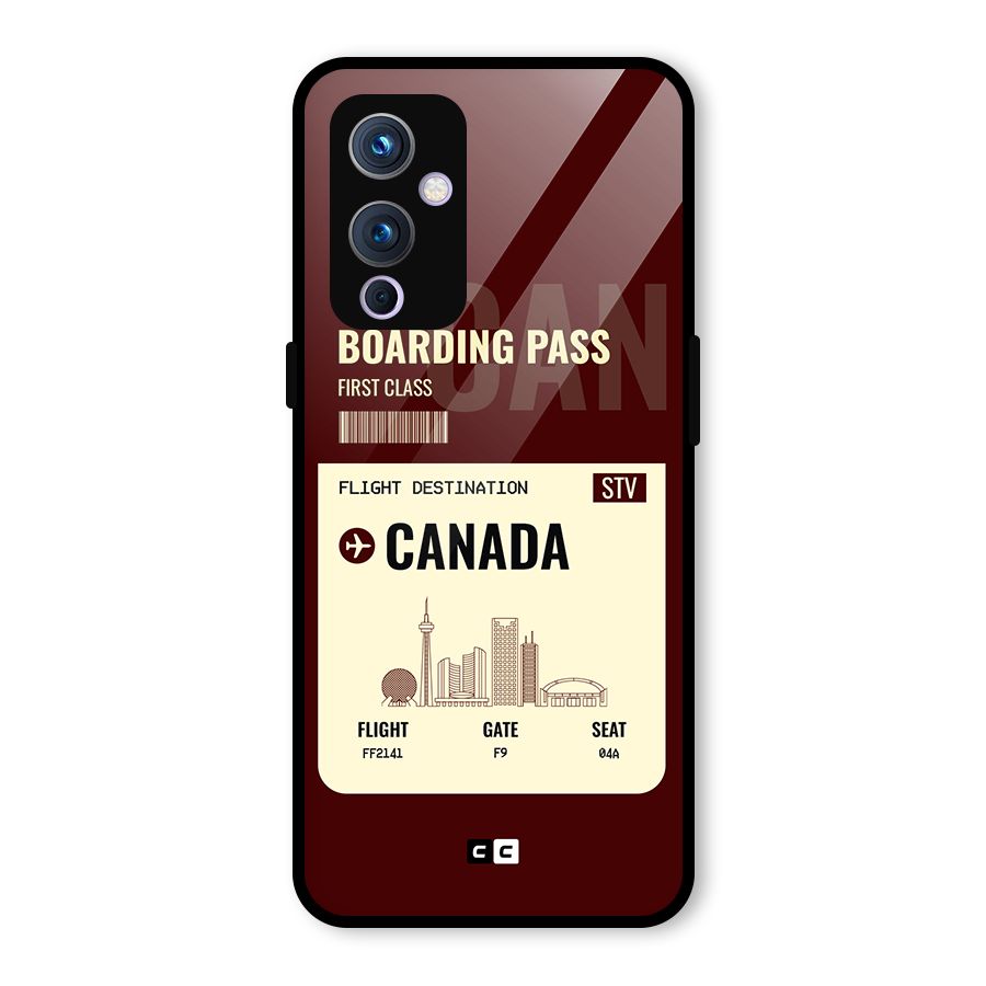 Canada Boarding Pass Glass Back Case for OnePlus 9