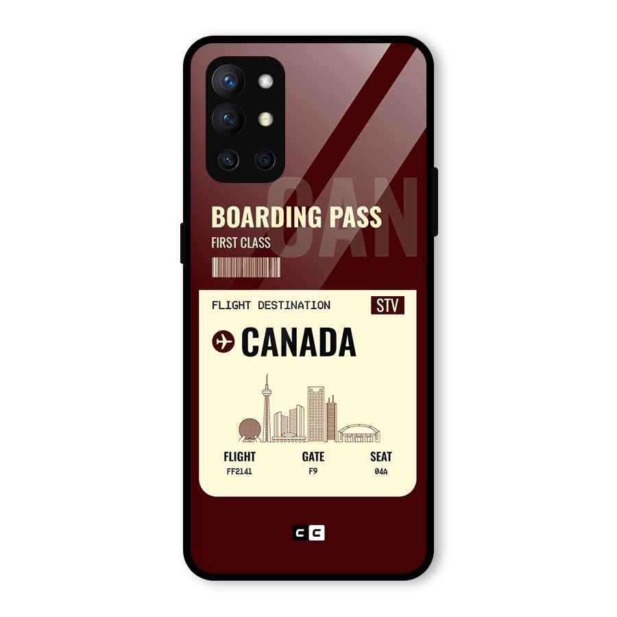 Canada Boarding Pass Glass Back Case for OnePlus 9R