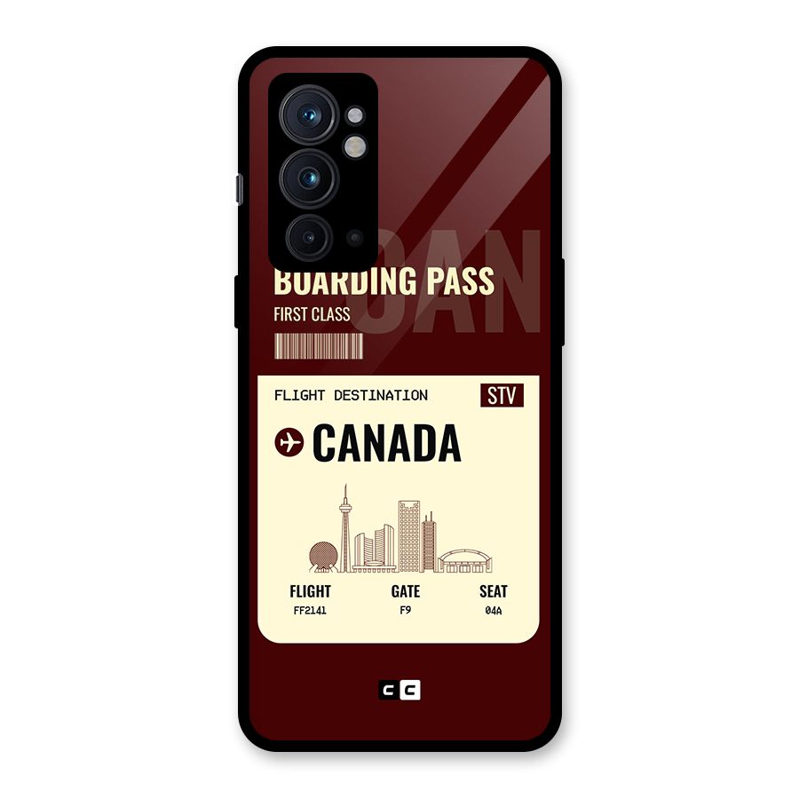 Canada Boarding Pass Glass Back Case for OnePlus 9RT 5G