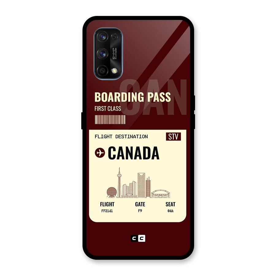 Canada Boarding Pass Glass Back Case for Realme 7 Pro