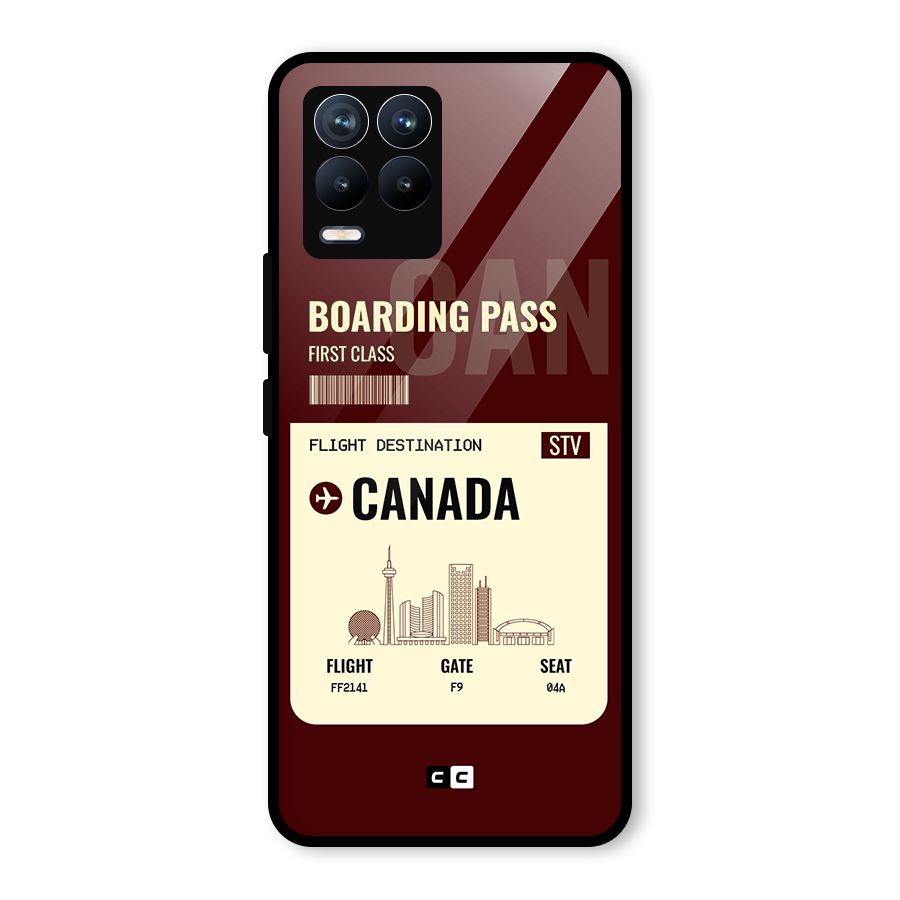 Canada Boarding Pass Glass Back Case for Realme 8