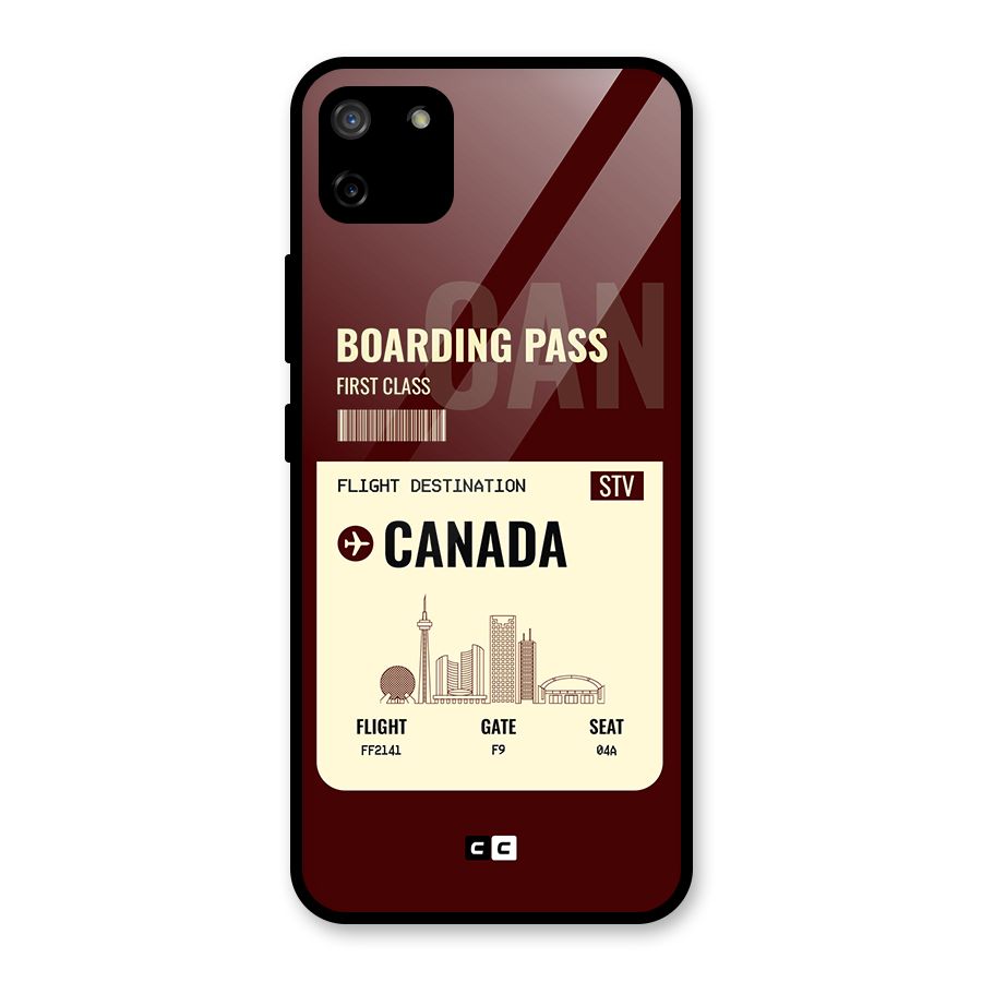 Canada Boarding Pass Glass Back Case for Realme C11