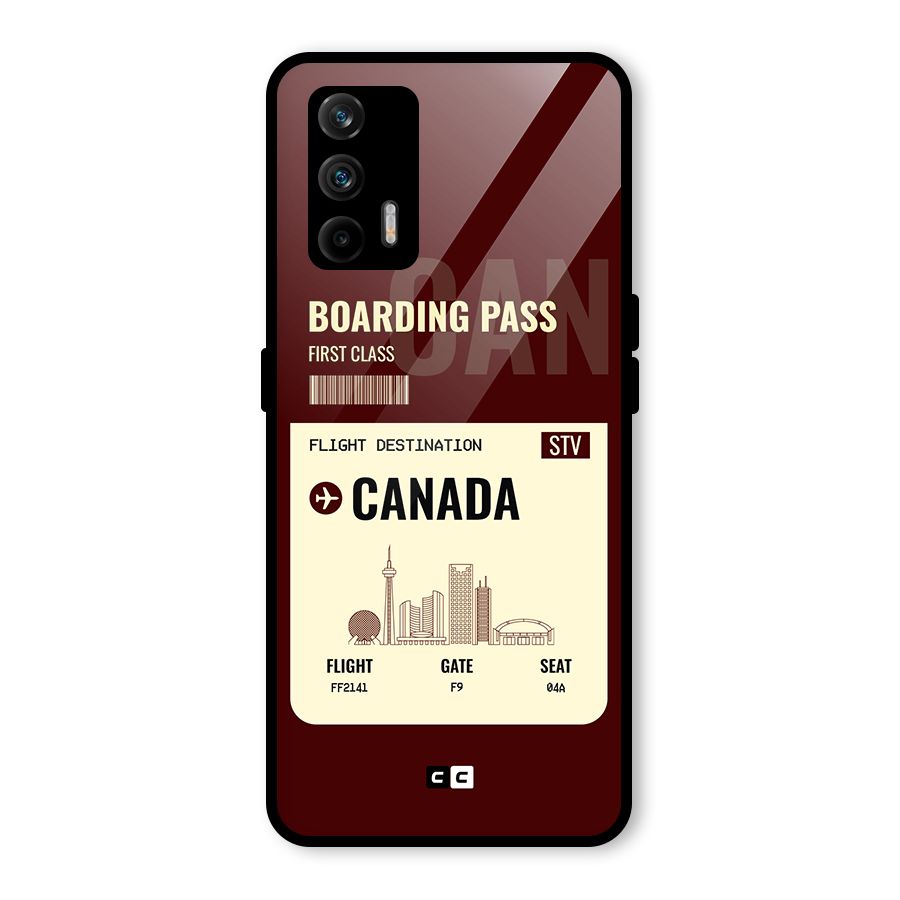 Canada Boarding Pass Glass Back Case for Realme GT 5G