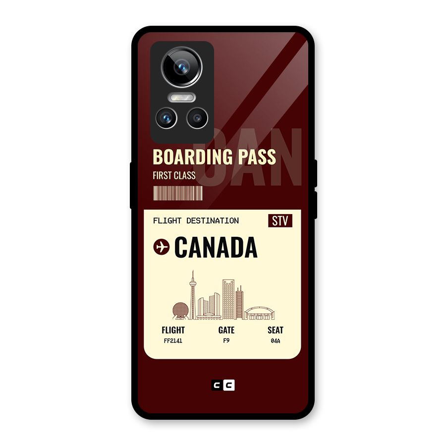 Canada Boarding Pass Glass Back Case for Realme GT Neo 3