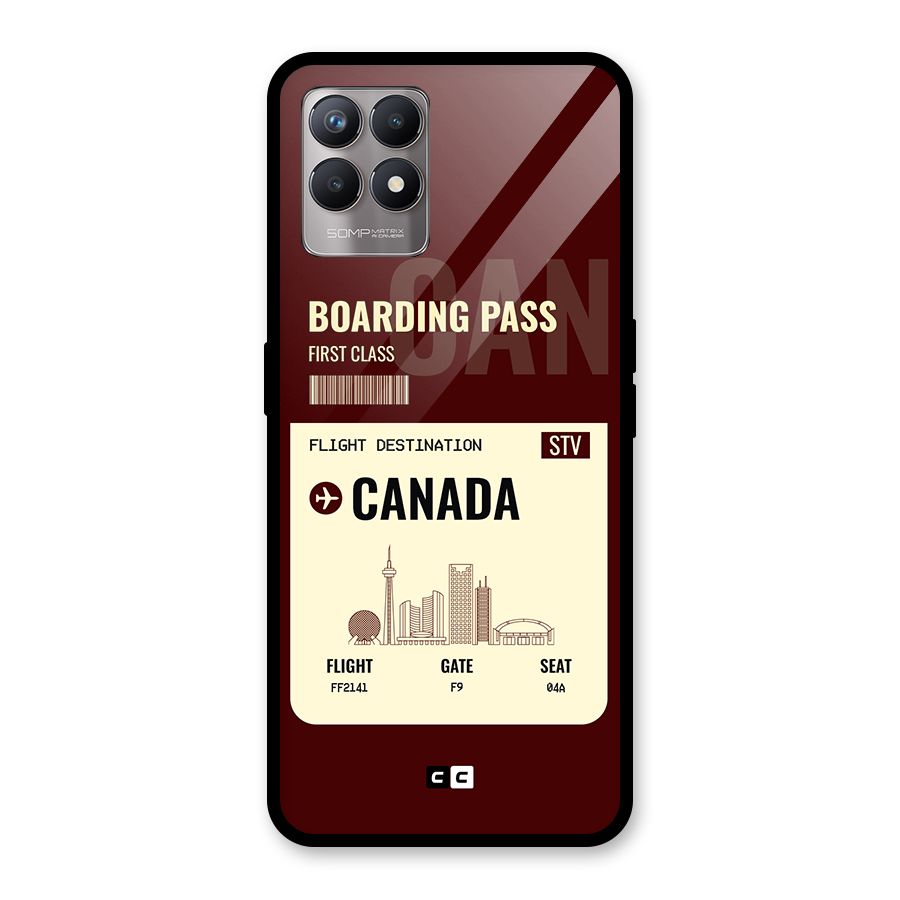 Canada Boarding Pass Glass Back Case for Realme Narzo 50