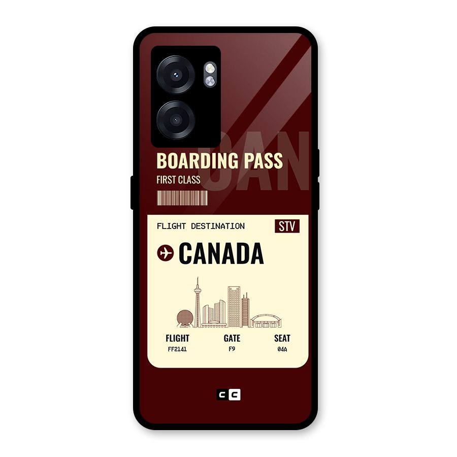 Canada Boarding Pass Glass Back Case for Realme Narzo 50 5G