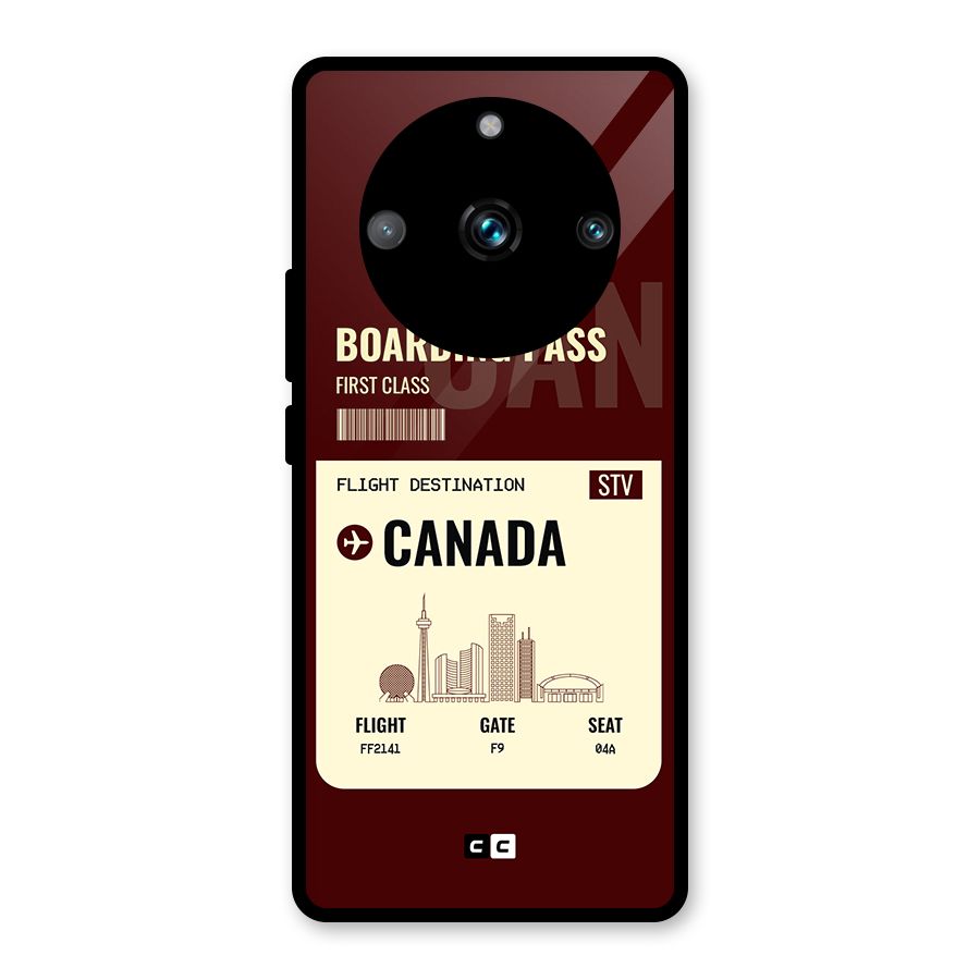 Canada Boarding Pass Glass Back Case for Realme Narzo 60 Pro