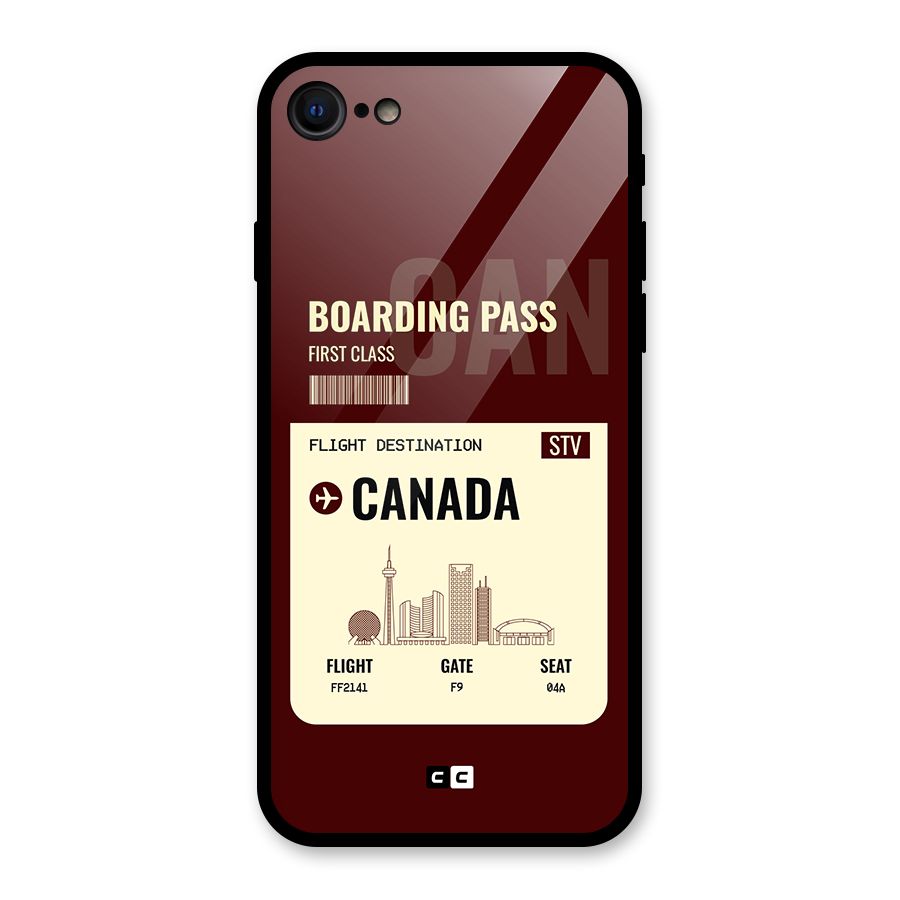 Canada Boarding Pass Glass Back Case for iPhone 7