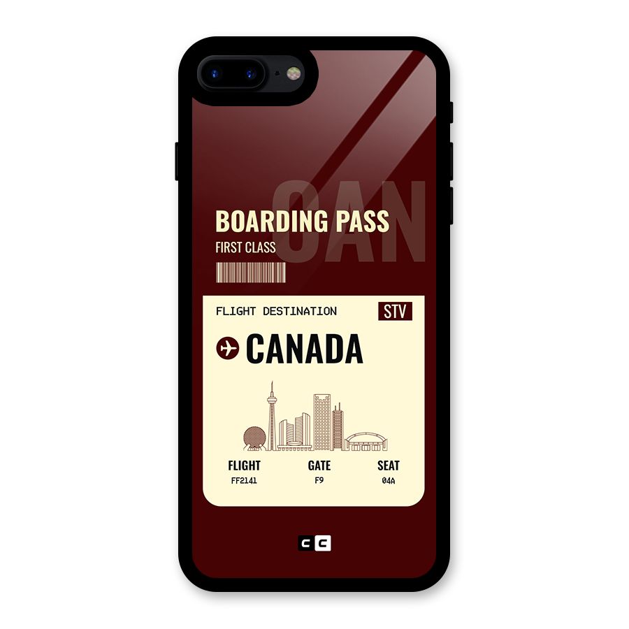 Canada Boarding Pass Glass Back Case for iPhone 7 Plus