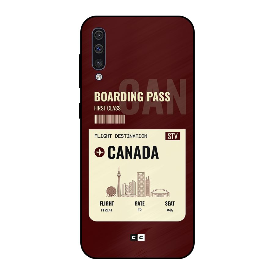 Canada Boarding Pass Metal Back Case for Galaxy A30s
