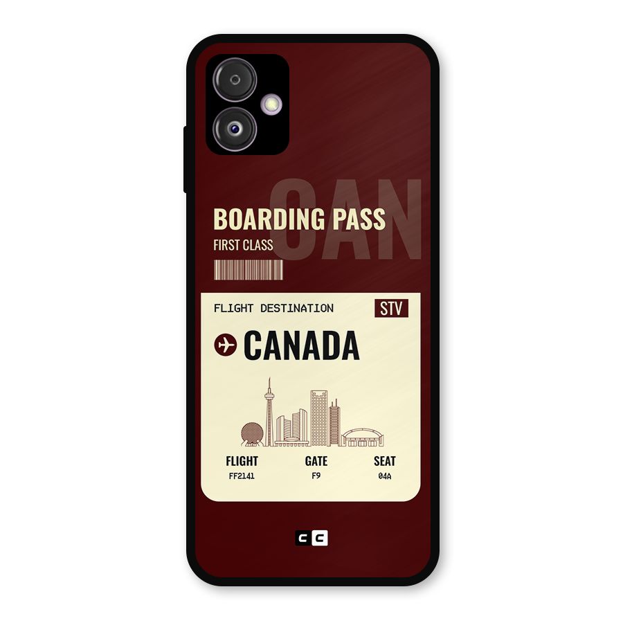 Canada Boarding Pass Metal Back Case for Galaxy F14