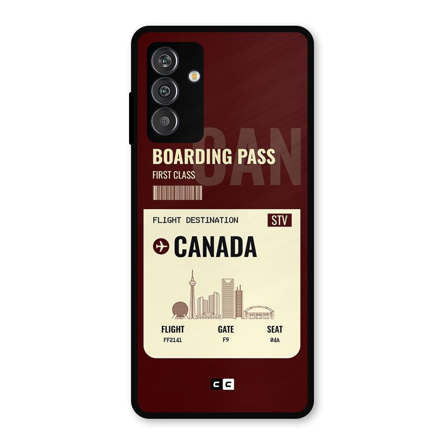 Canada Boarding Pass Metal Back Case for Galaxy M13
