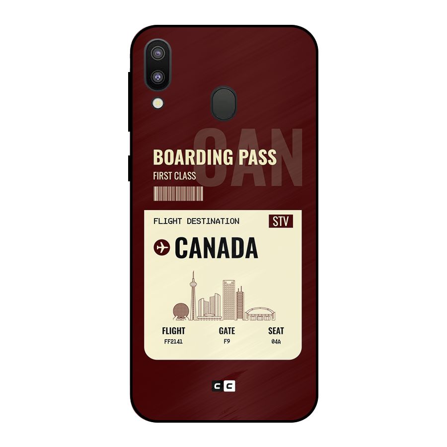 Canada Boarding Pass Metal Back Case for Galaxy M20