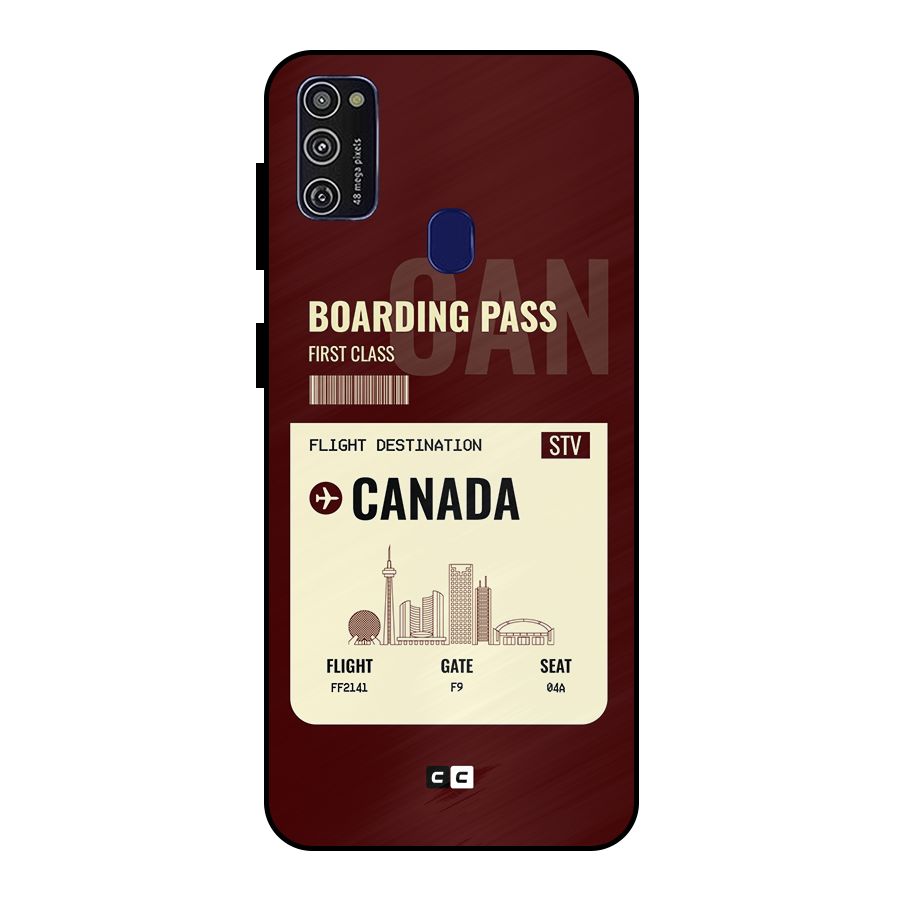 Canada Boarding Pass Metal Back Case for Galaxy M21
