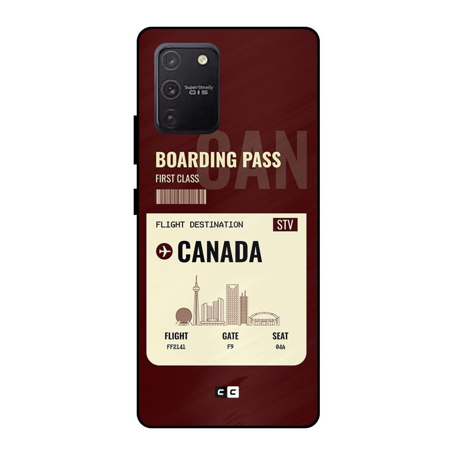 Canada Boarding Pass Metal Back Case for Galaxy S10 Lite