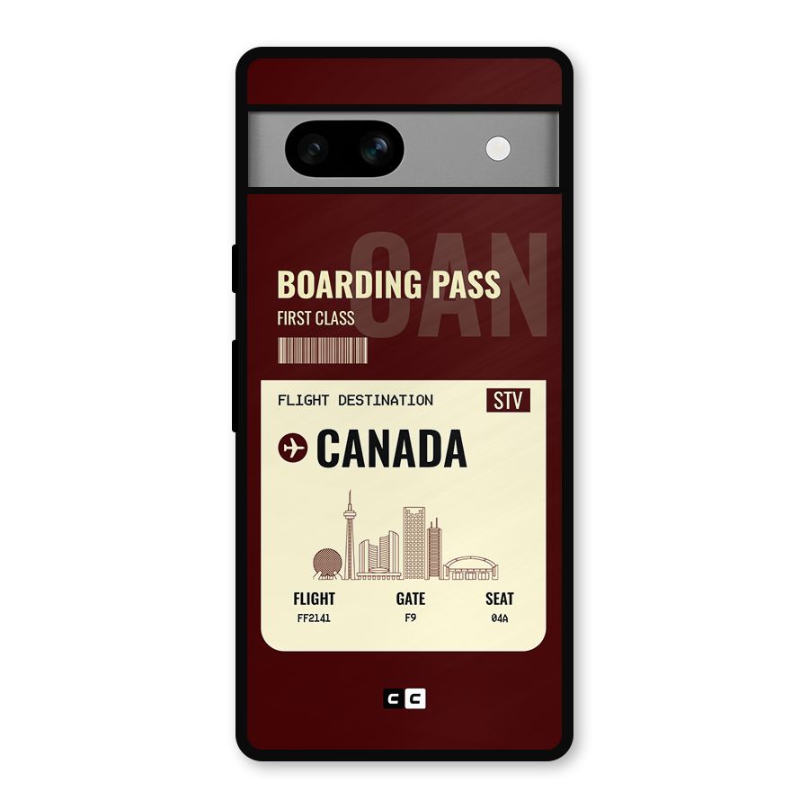 Canada Boarding Pass Metal Back Case for Google Pixel 7a