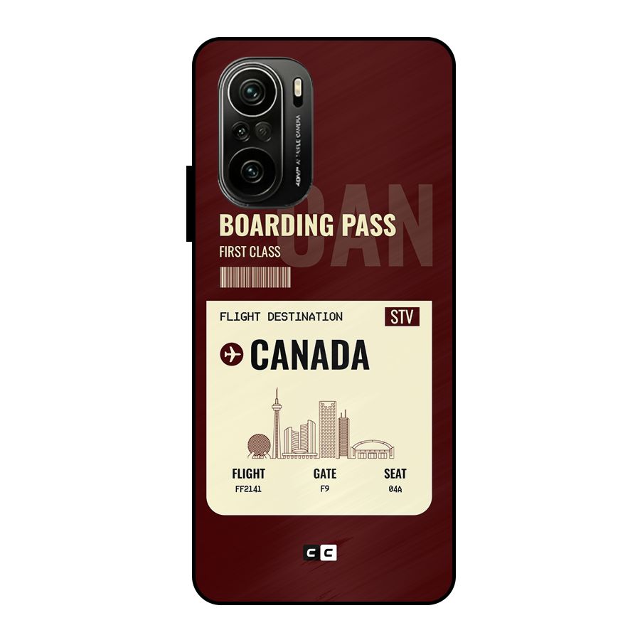 Canada Boarding Pass Metal Back Case for Mi 11x