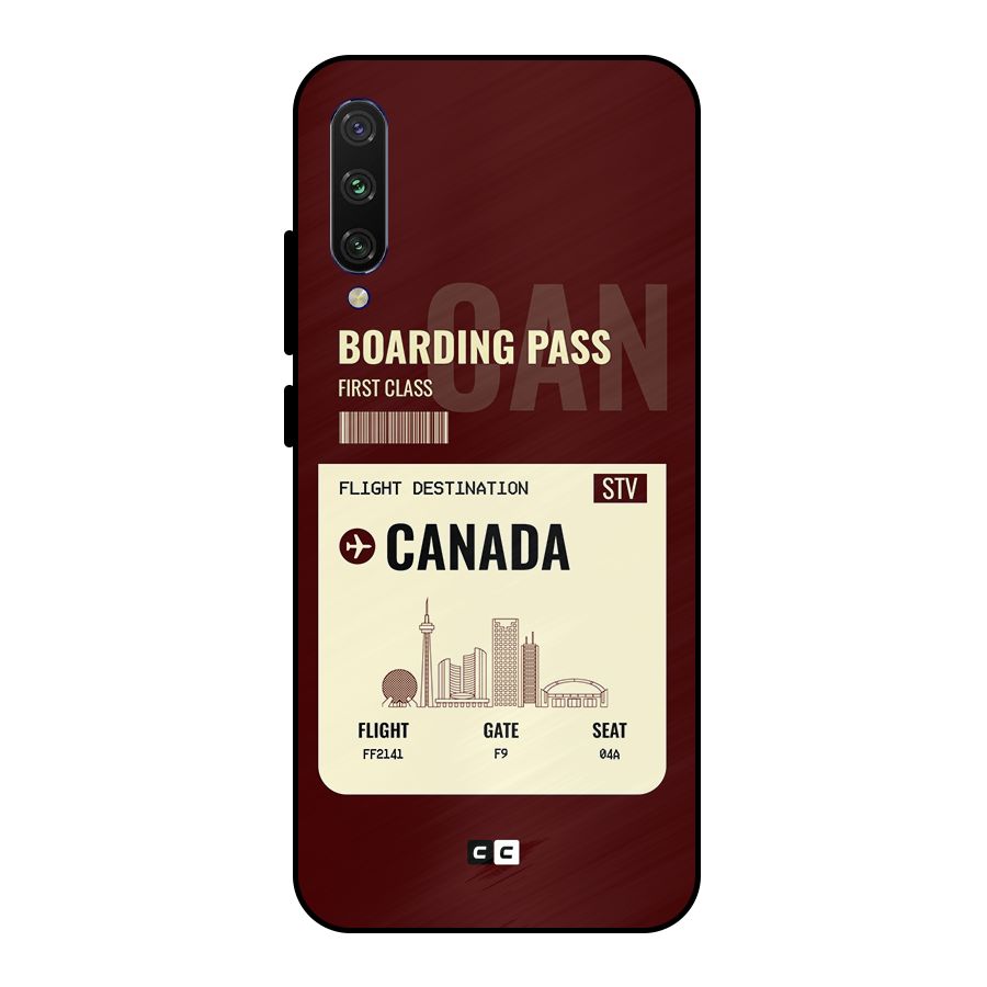 Canada Boarding Pass Metal Back Case for Mi A3