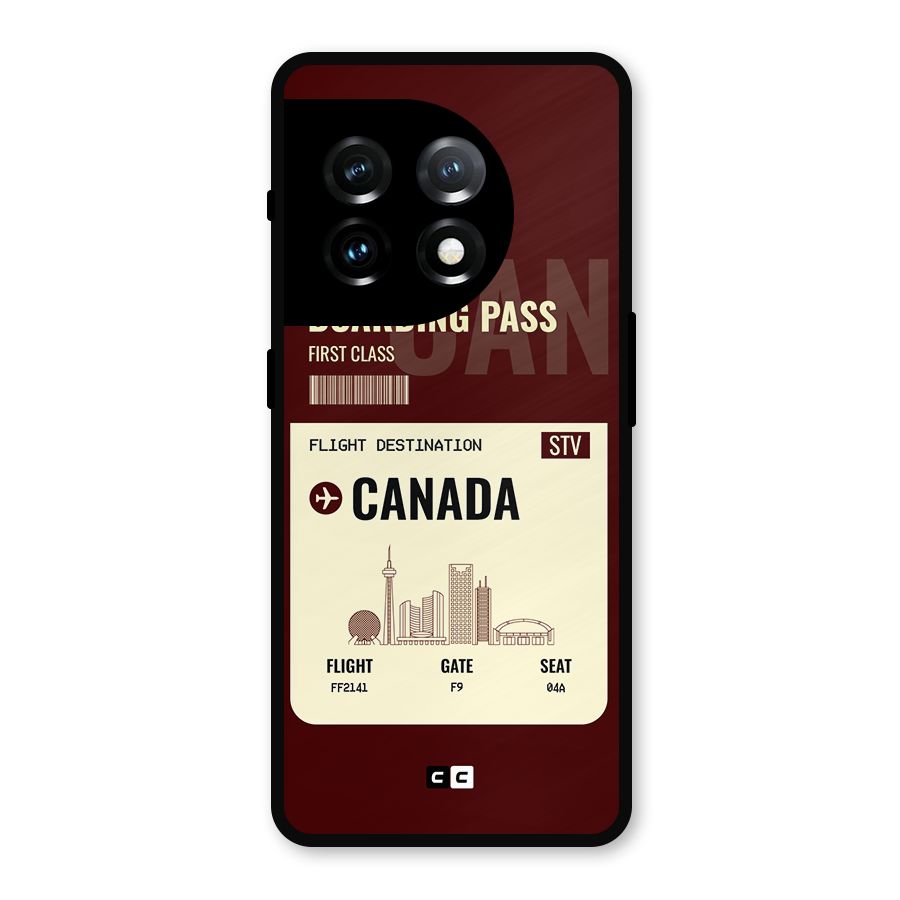 Canada Boarding Pass Metal Back Case for OnePlus 11