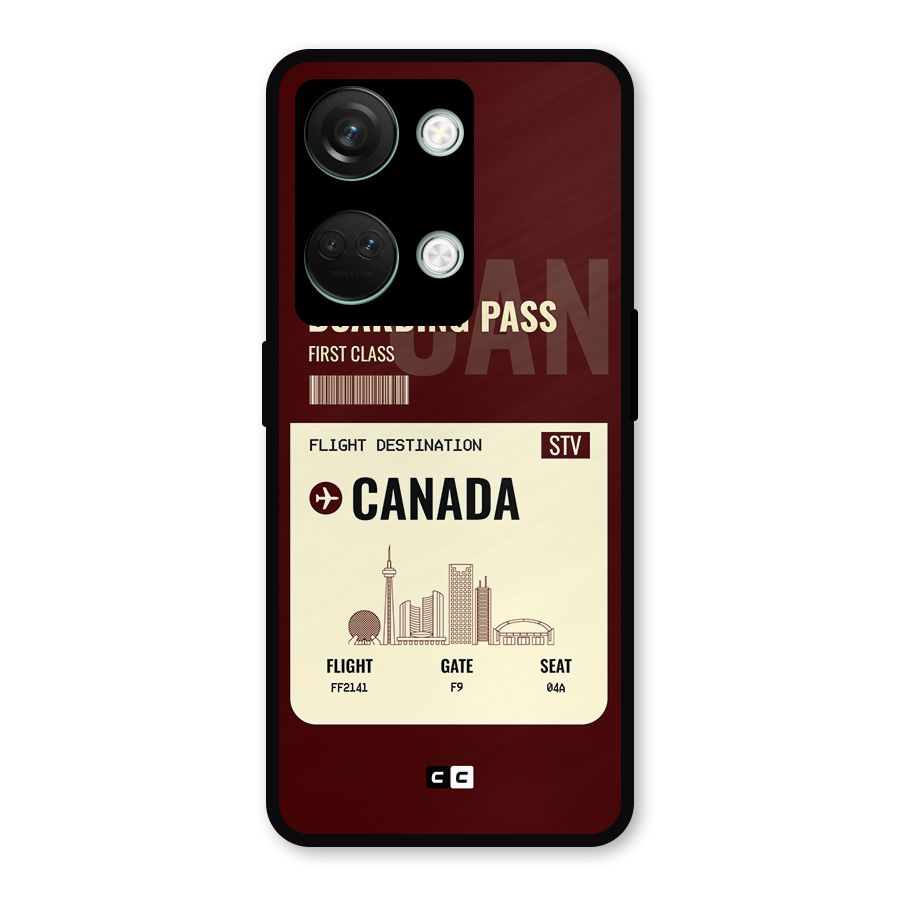 Canada Boarding Pass Metal Back Case for OnePlus Nord 3