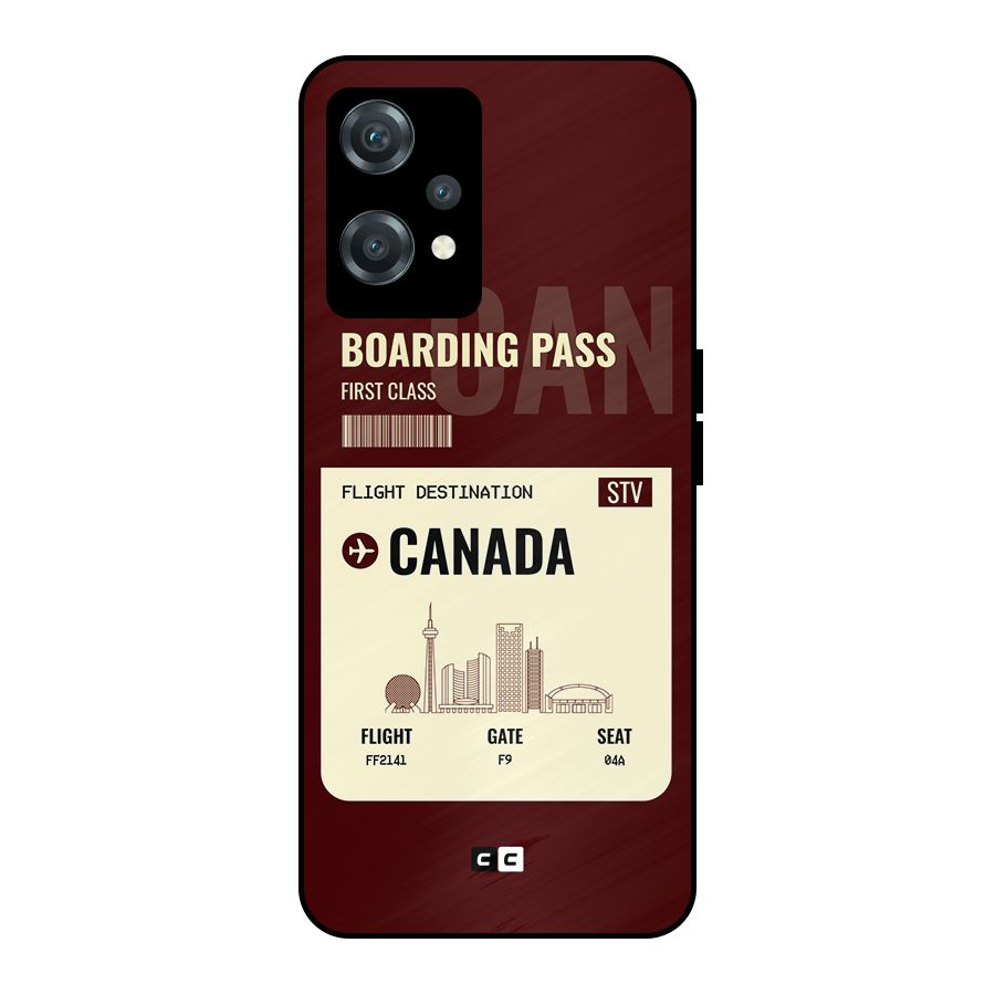 Canada Boarding Pass Metal Back Case for OnePlus Nord CE 2 Lite 5G