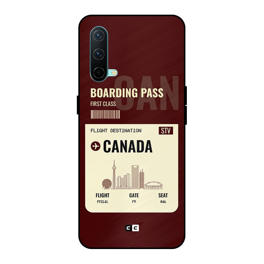 Canada Boarding Pass Metal Back Case for OnePlus Nord CE 5G