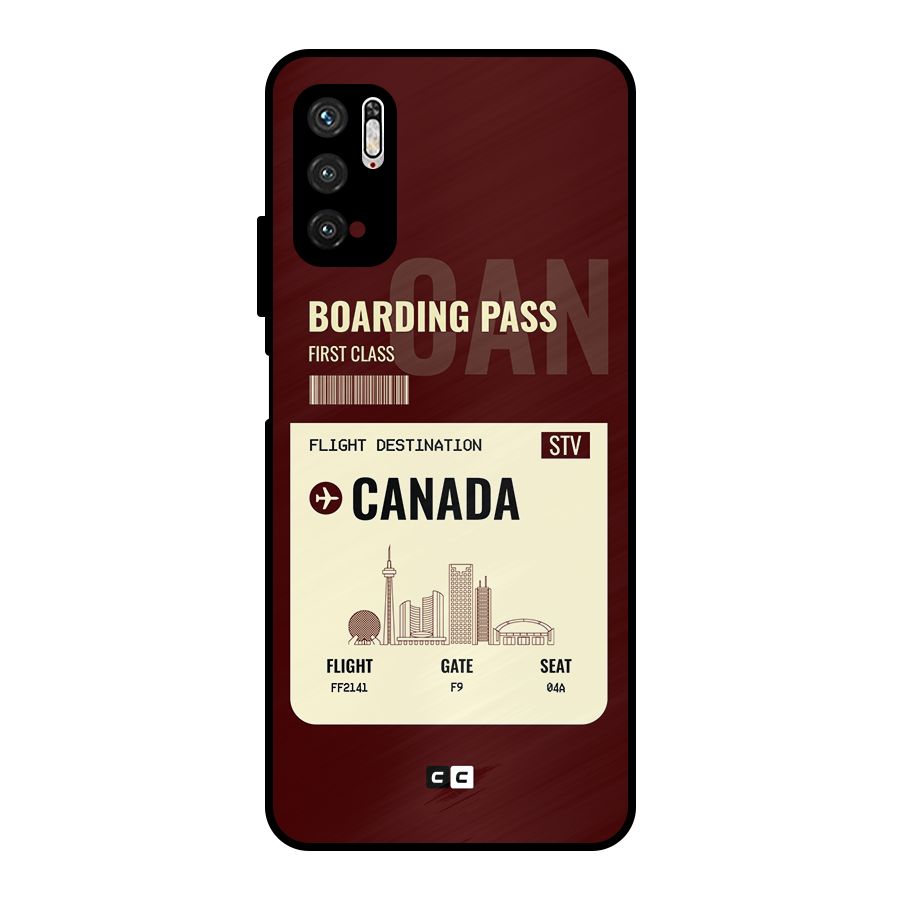 Canada Boarding Pass Metal Back Case for Poco M3 Pro 5G