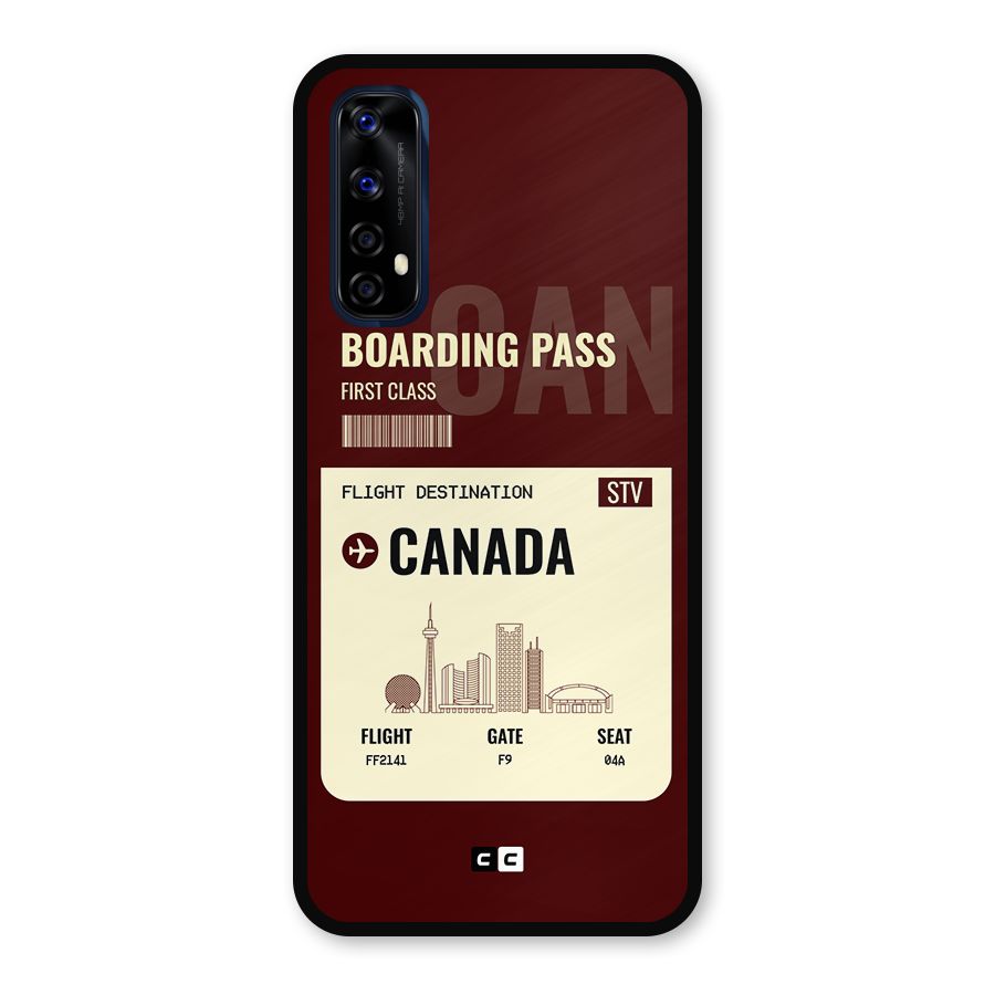 Canada Boarding Pass Metal Back Case for Realme 7
