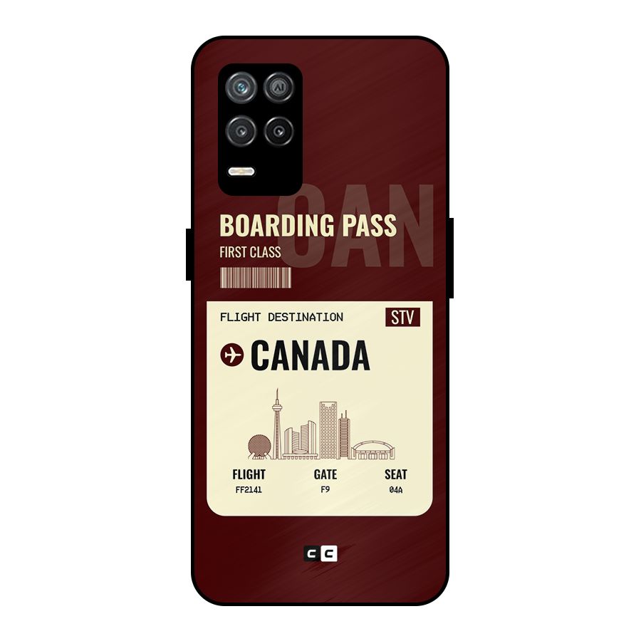 Canada Boarding Pass Metal Back Case for Realme 8 5G
