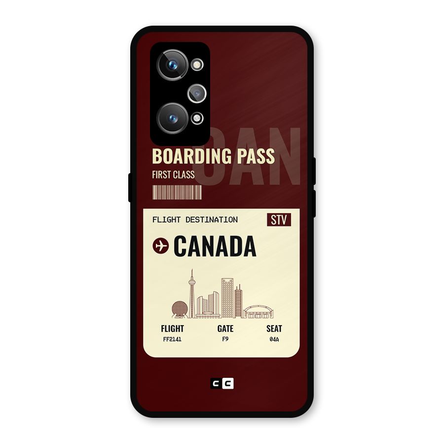 Canada Boarding Pass Metal Back Case for Realme GT Neo2
